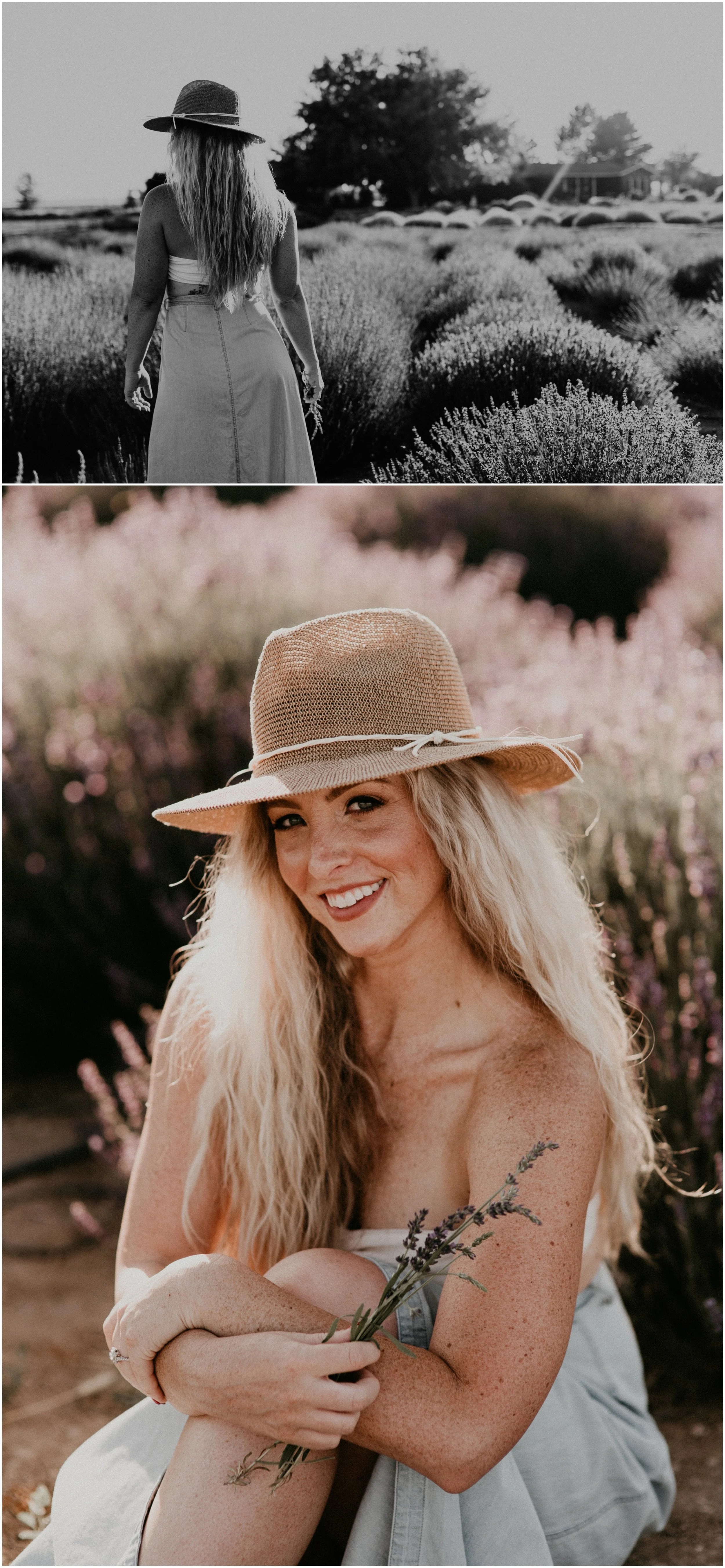 Makayla Madden Photography Boise Idaho Senior Boudoir Wedding Photographer Kuna Idaho Lavender Field Merchant Portrait Session Dreamy Golden Hour Summer