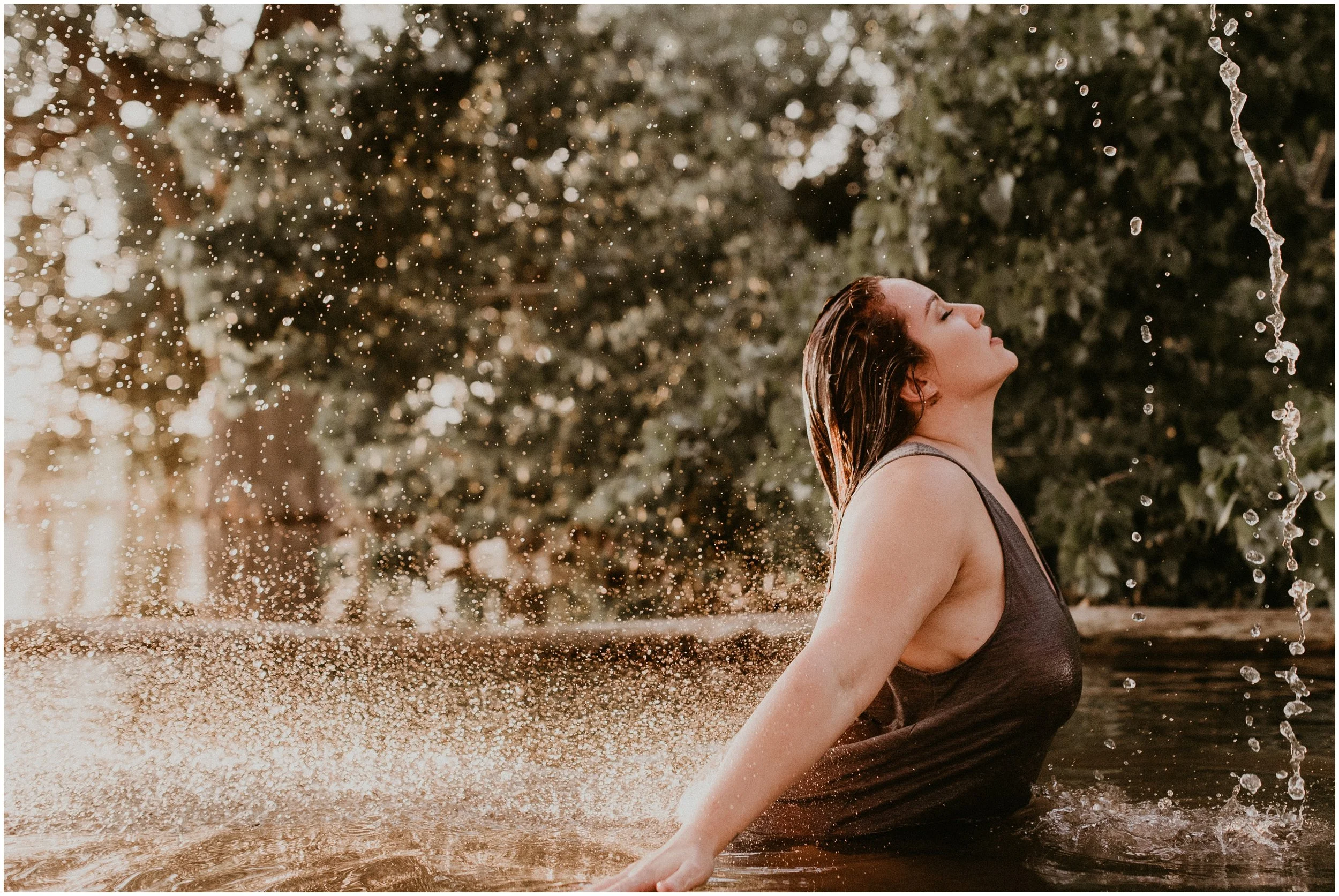 Makayla Madden Photography Boise Idaho Outdoor Boudoir Photographer Boudoir Inspiration Oregon Boudoir Photographer Hipster Boise Hair Makeup Artist Water Lake Boudoir Inspiration Hair Flip