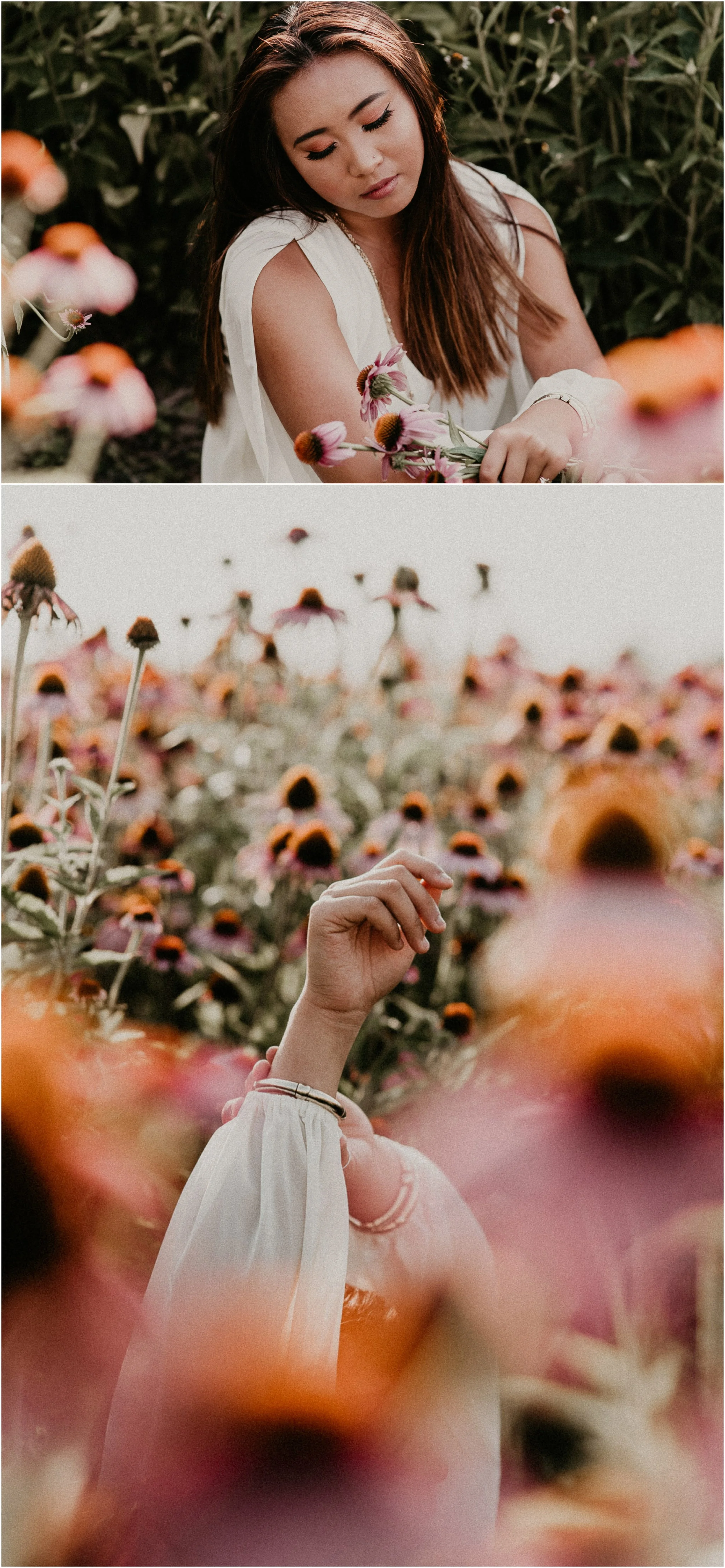 Boise Senior Photographer Makayla Madden Photography Wildflower Field Purple Boho Free Spirit Senior Pictures Gypsy Unique Fun Idaho Meridian Raw Real Free People Dress