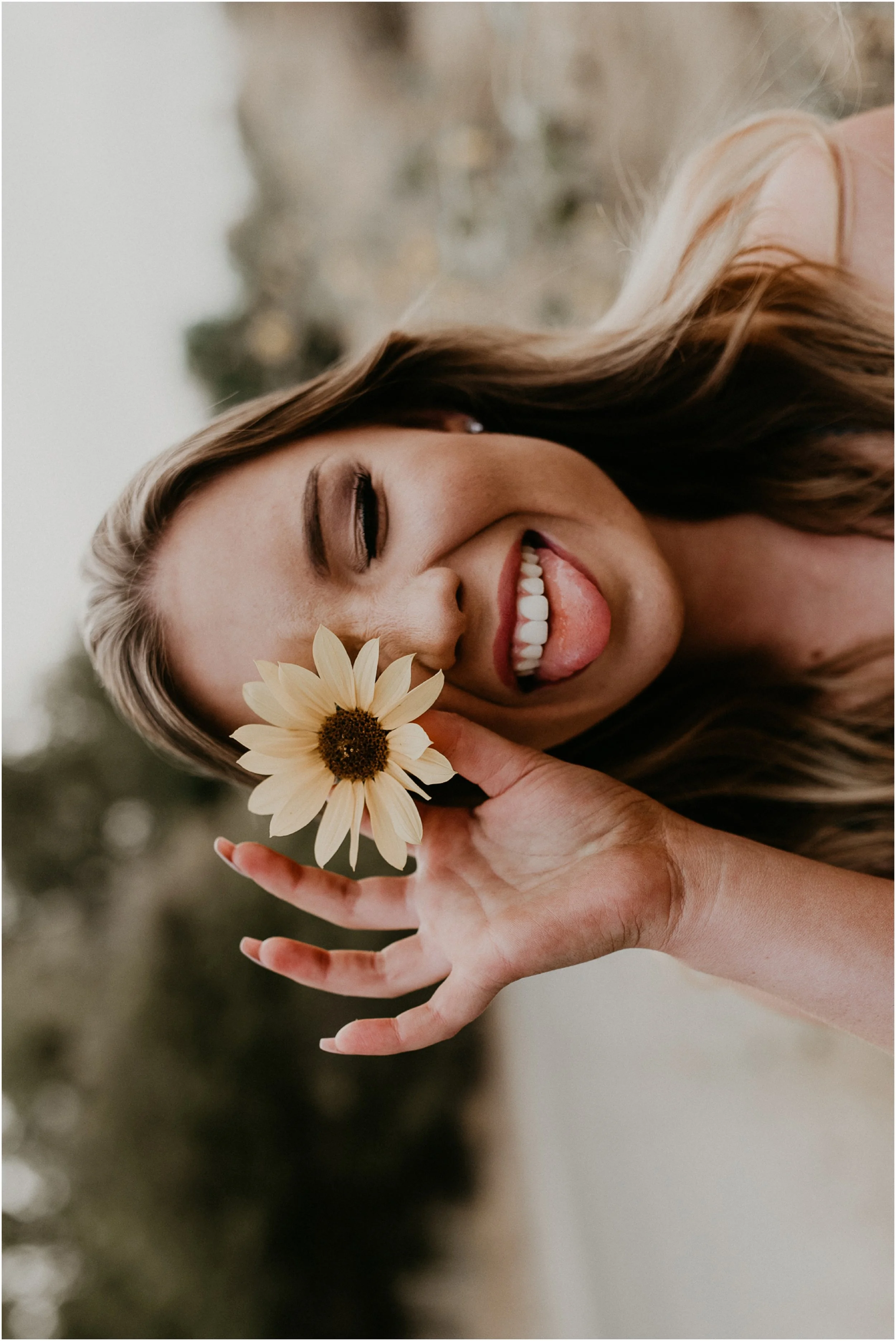 Makayla Madden Photography Boise Senior Photographer Downtown Idaho Sunflower Fall Senior Pictures Girl Meridian Silly Face Posing Ideas