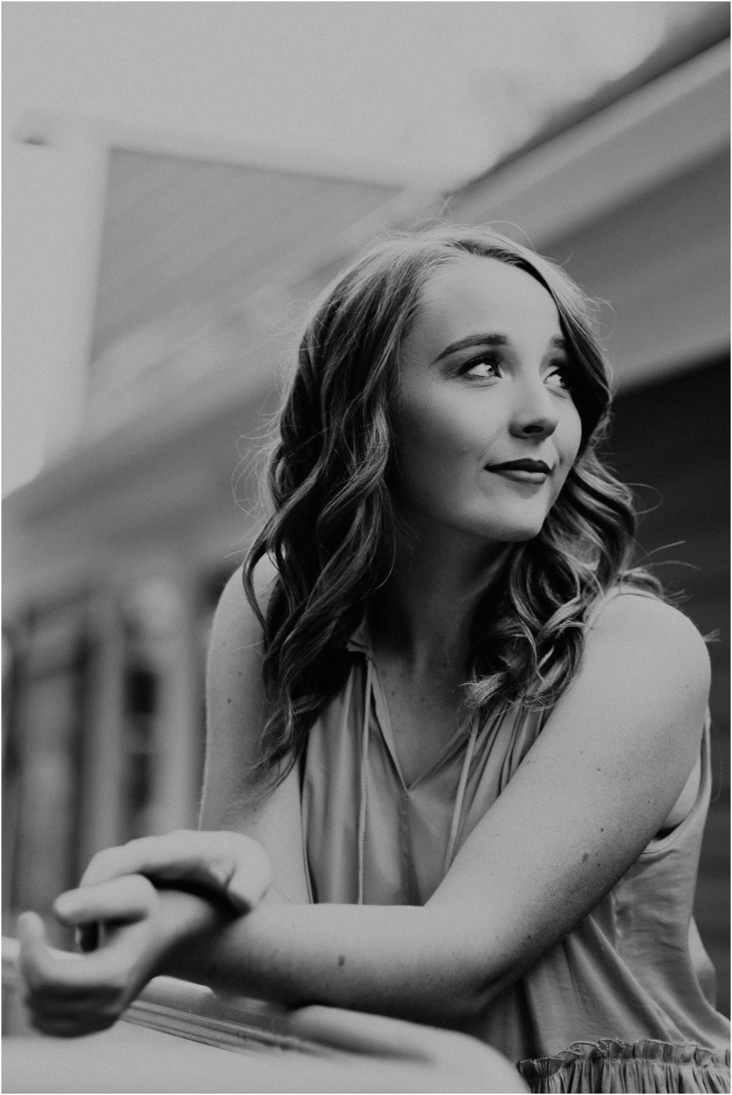 Makayla Madden Photography Boise Senior Photographer Black White Senior Girl Cole Valley Christian Eagle Idaho