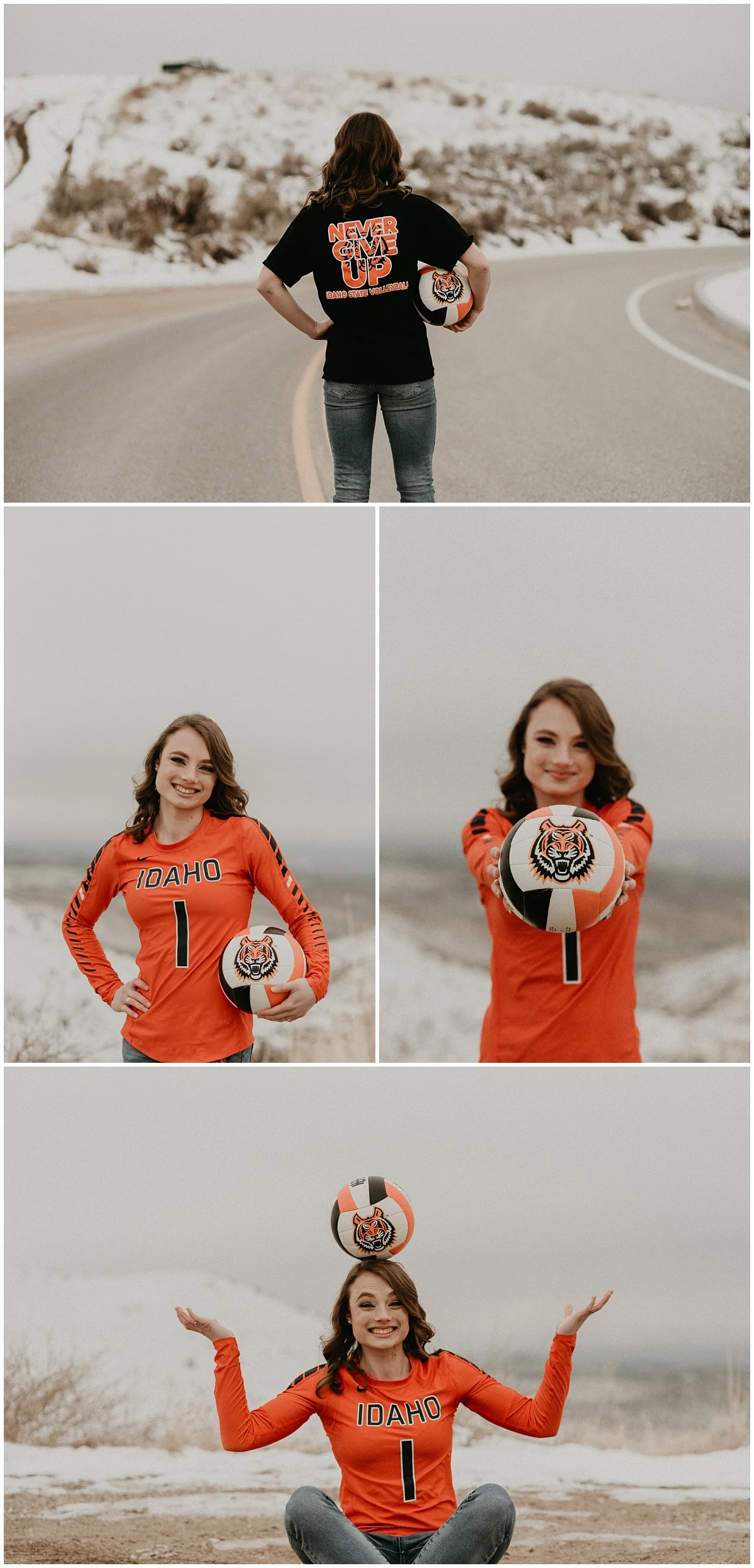 Boise Senior Photographer Meridian Photographers Makayla Madden Senior Pictures Graduation Volleyball Sports Never Give Up Motivation