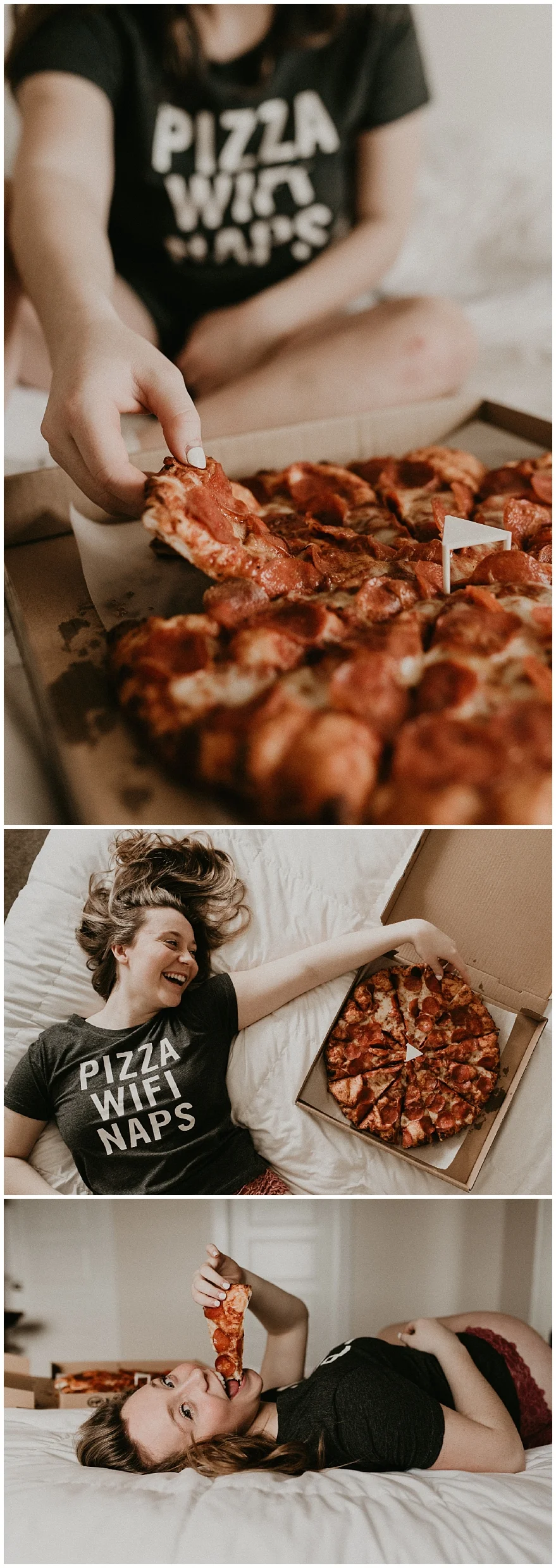 Boise Boudoir Photographer Boudoir By Kayla Makayla Madden Photography Idaho Lifestyle Boudoir Pizza Naps Boise Senior Photographer Best Friends Netflix Chill Saturday Vibes Urban outfitters