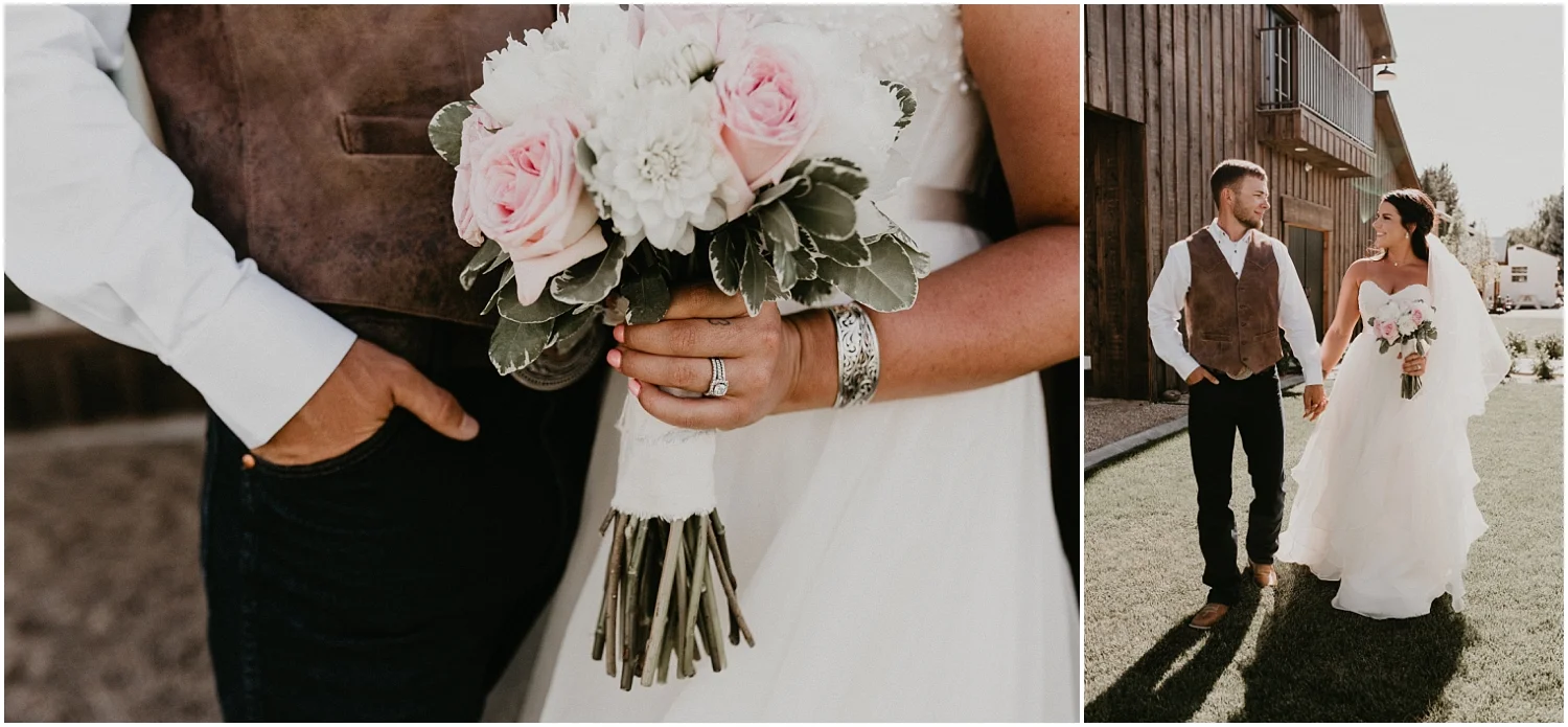Boise Wedding Boise Senior Photographer Makayla Madden Photography Still Water Hollow Boise Wedding Venue Country Chic Rustic Bride and Groom Idaho Bride Summer Wedding Ideas Bridal Portraits Idaho
