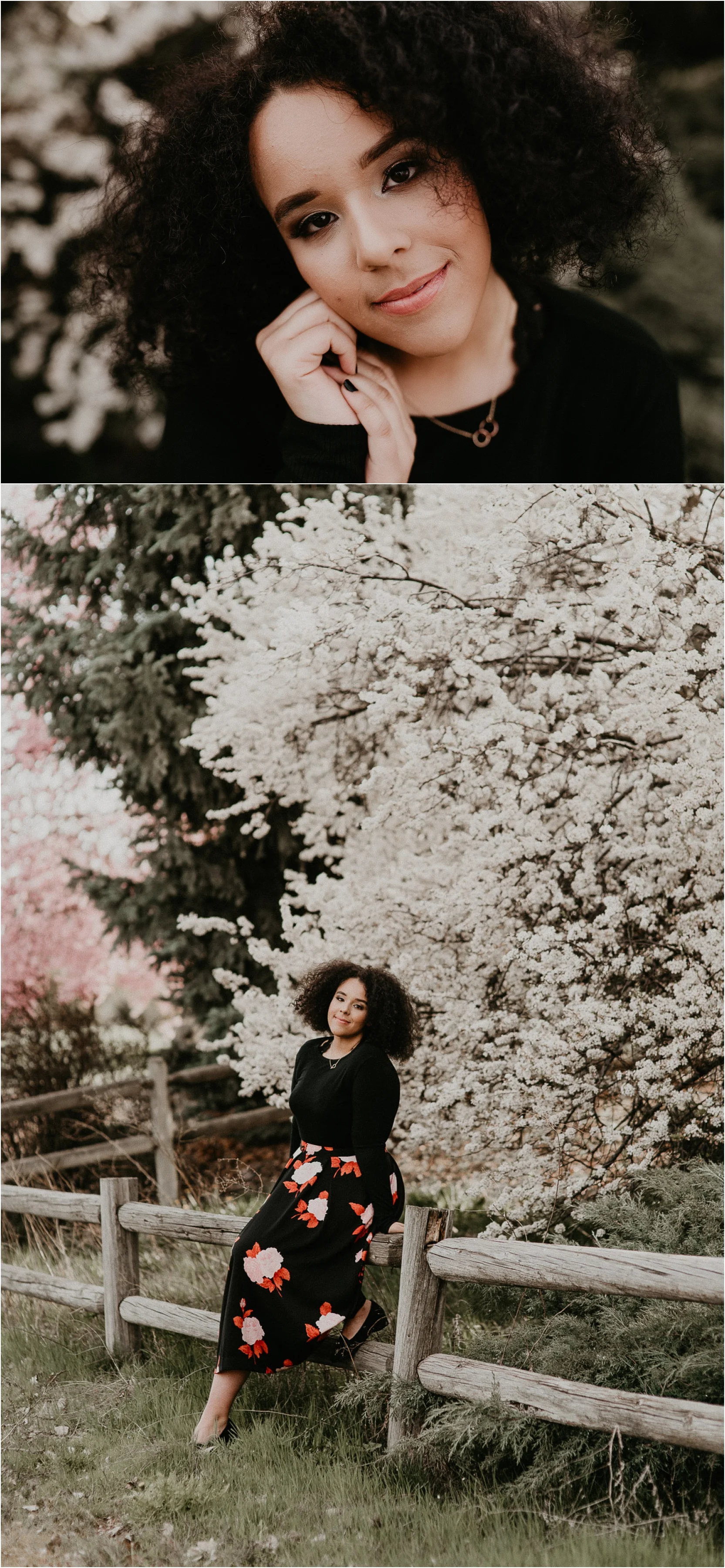 Boise Senior Photographer Makayla Madden Photography Spring Senior Pictures Class of 2018 Cherry Blossoms Idaho Location Spring Senior Outfit Meridian Photographer