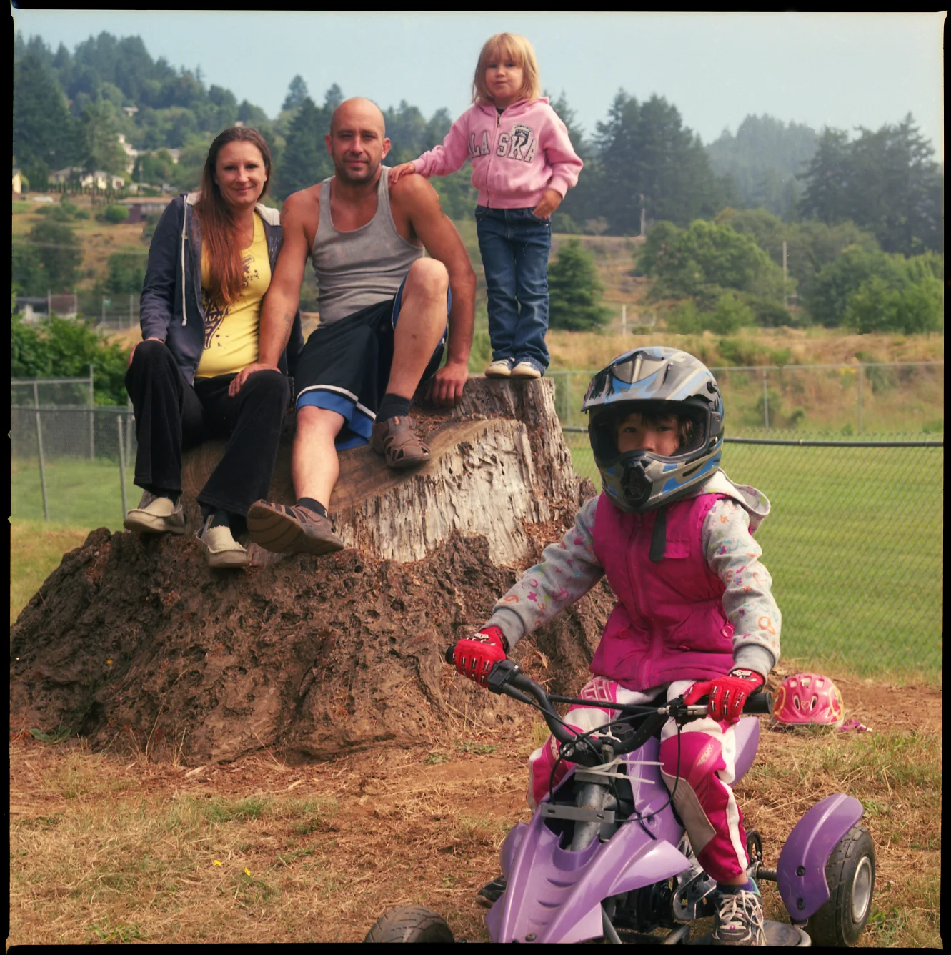 The Davis family at Azalea Park in Brookings, Oregon. Photo by Jim Hair