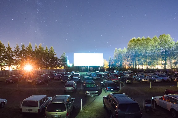 Movie goers watch "The Lone Ranger" from their cars at the 99W Drive-In movie theater, in Newberg, OR. Photo by Chase Allgood
