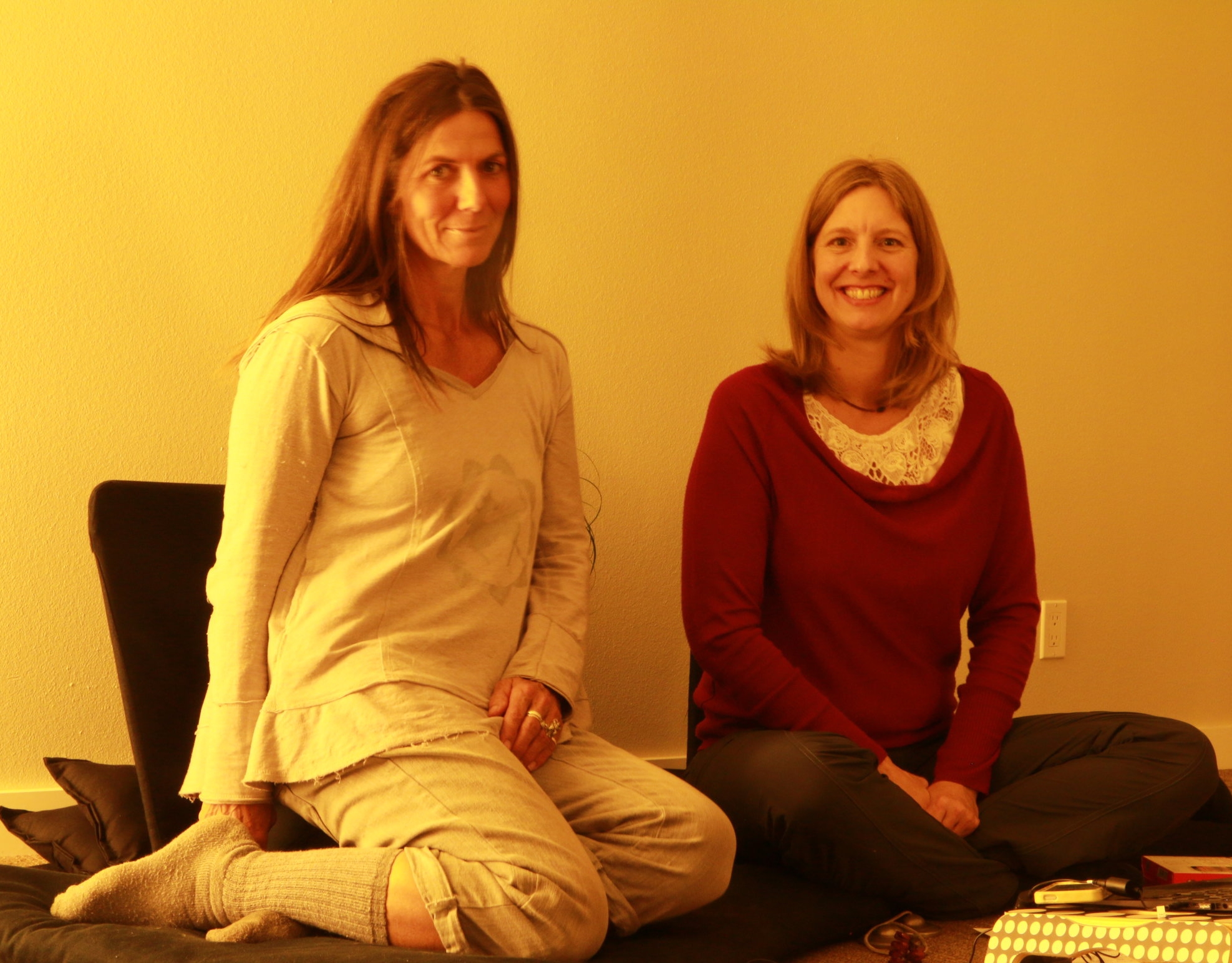 Sara Fancy and Alisha Chapin at the Mindfulness Foundation in San Diego, CA.
