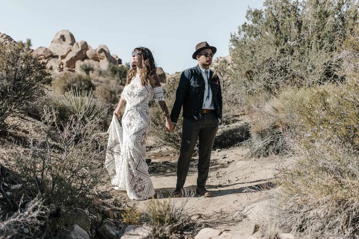 Western Wedding at Ruin Venue in Joshua Tree, CA | Sam + Karl