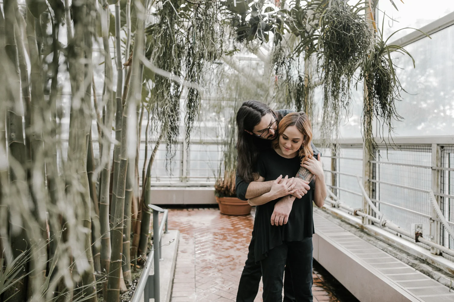 Tattooed Engagement in Brooklyn Botanical Garden | Dee + Jack | 