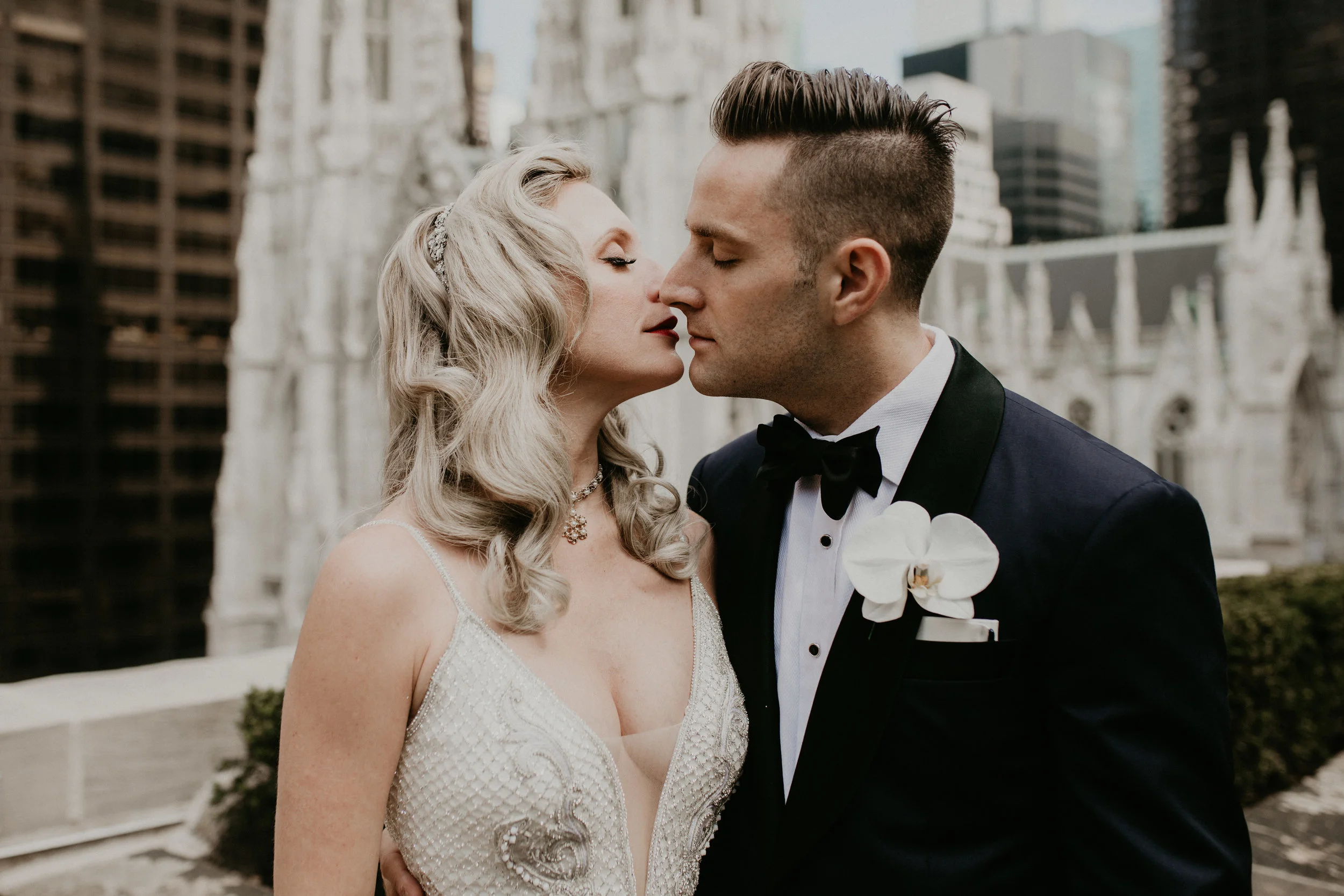 Elegant Wedding at St. Patricks and 30 Rock in Manhattan, NYC | Clymene + John | 