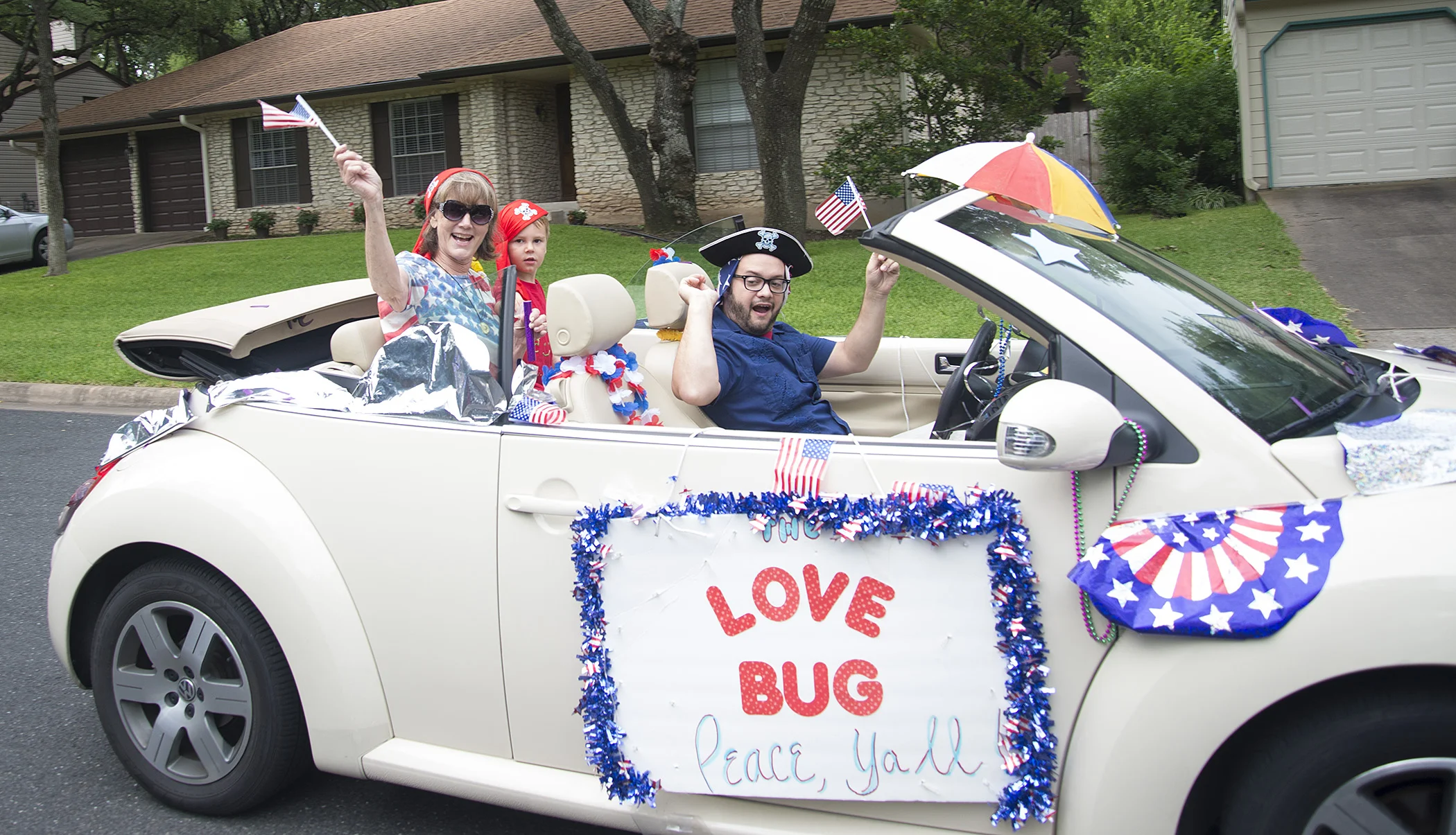 Love Bug won best float two years in row. Must be those patriotic pirates. 