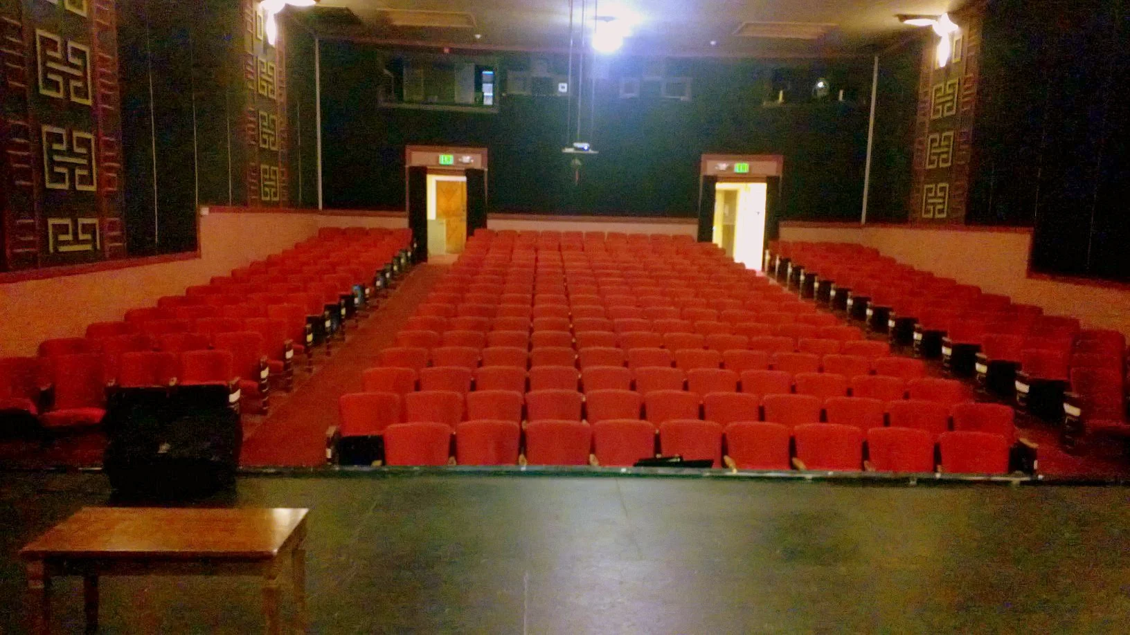 From the stage