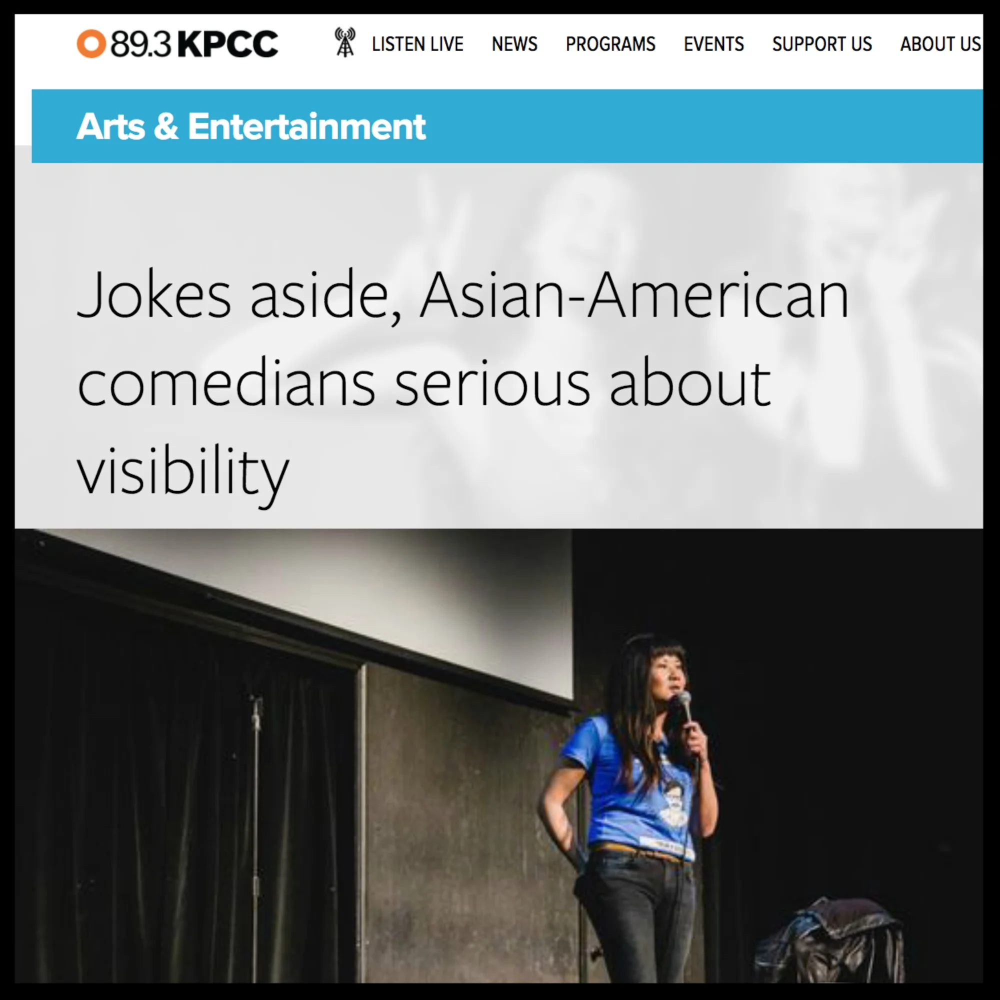 KPCC (Public Radio): Jokes aside, Asian-American comedians serious about visibility. December 2016.