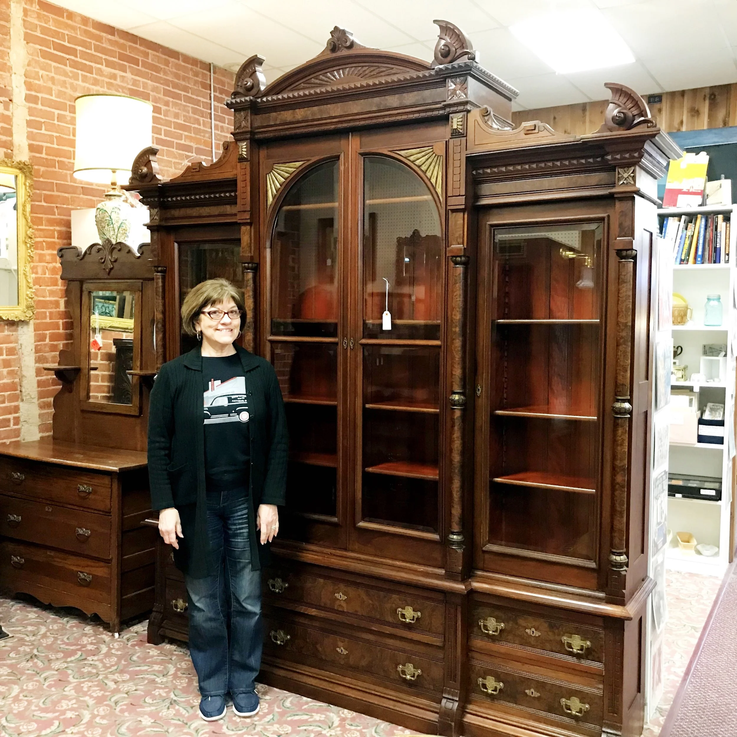 Victorian Walnut Bookcase
