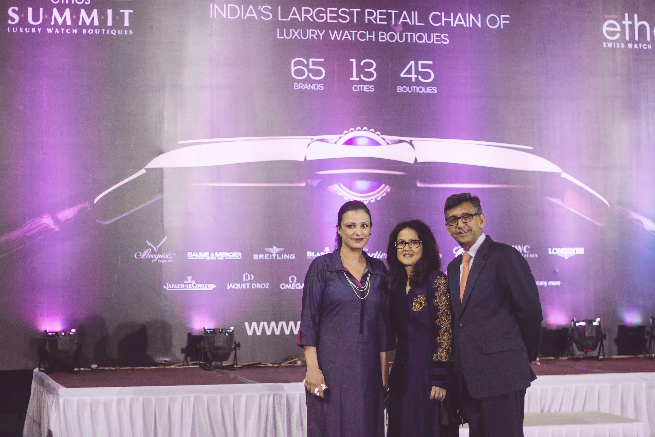 The Team behind the event - from the left - Kapila Sengupta, Mrs Anu Saboo & Mr Yasho Saboo.