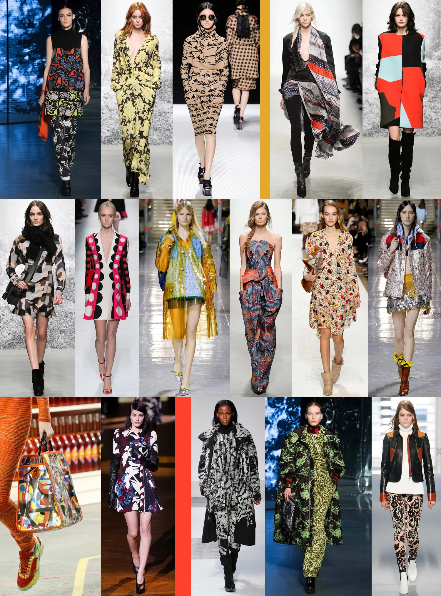 Liz Nehdi's favourite printed looks from Paris Fashion Week. Images: Style.com