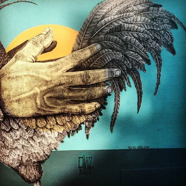 Beautiful mural by Alexis Diaz at Roosterfish