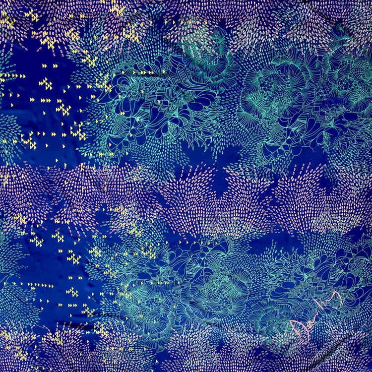 Detail of Sophie Darling scarf above