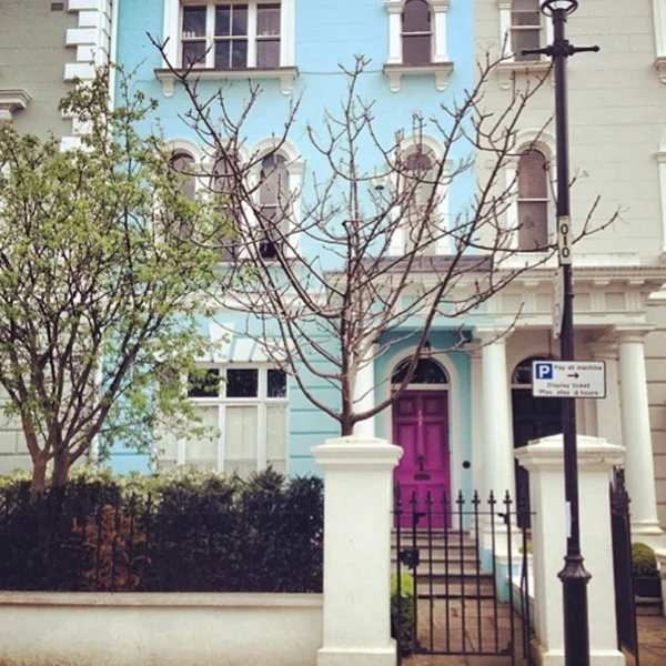 Love this colour combo of robin’s egg blue and purple