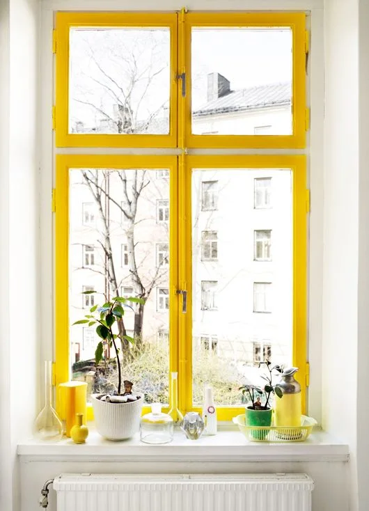 Yellow window via Designspiration