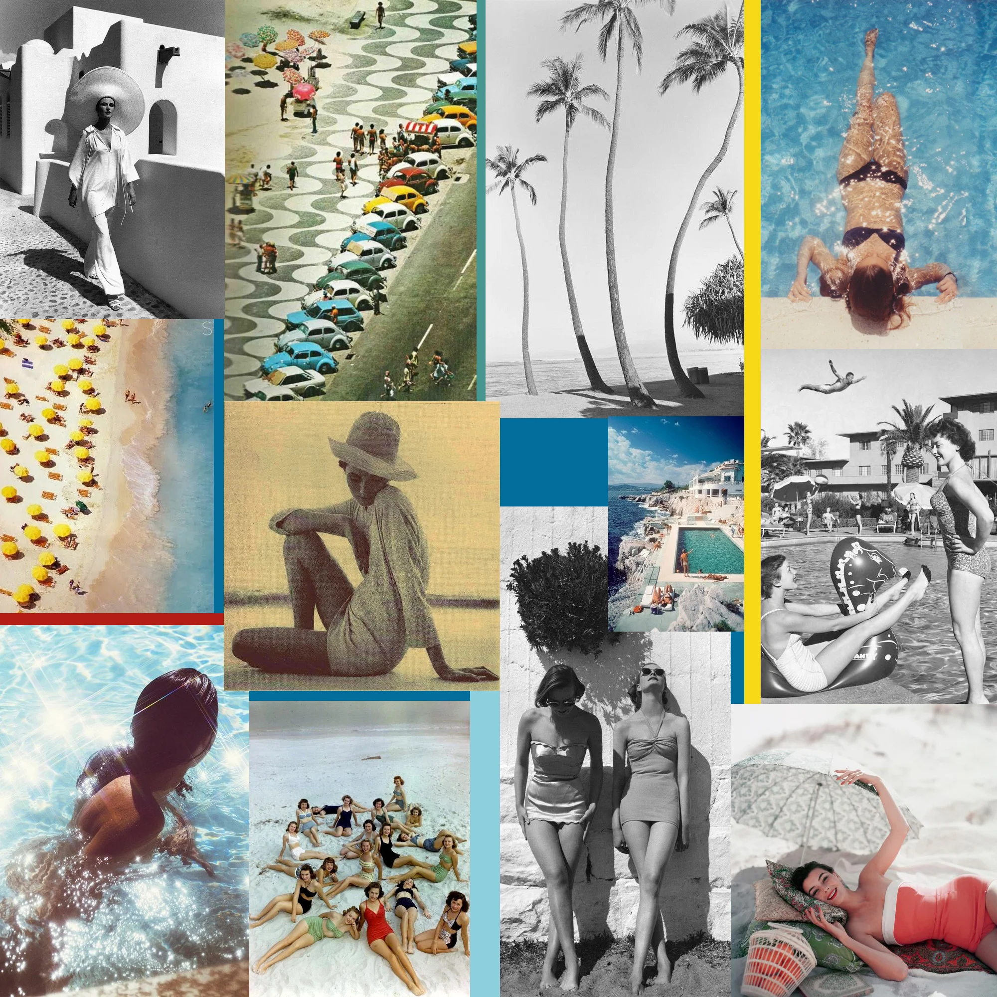 Vintage Summer Collage by Liz Nehdi. Image credits below