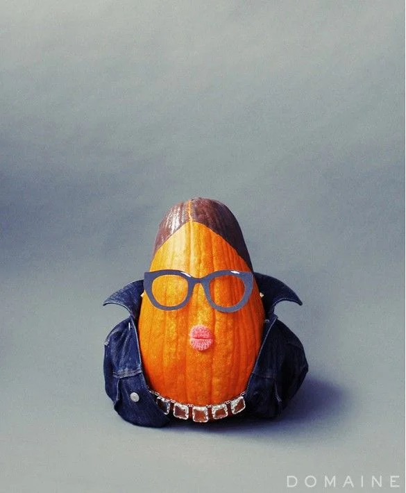 Jenna Lyons Pumpkin via Domaine . Check out the article for fun depictions of other fashion icons!