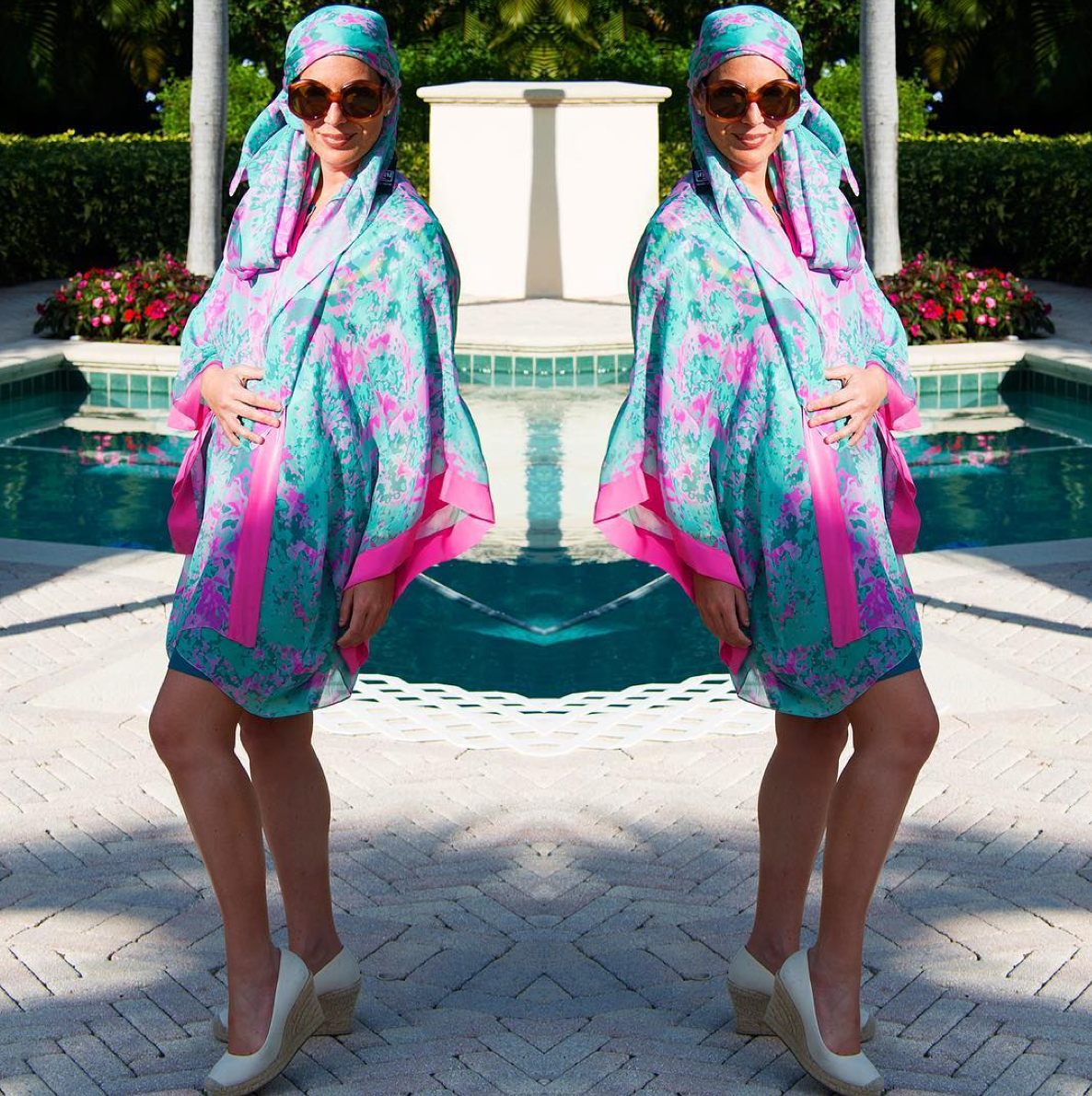 Lasata Bloom kimono + scarf