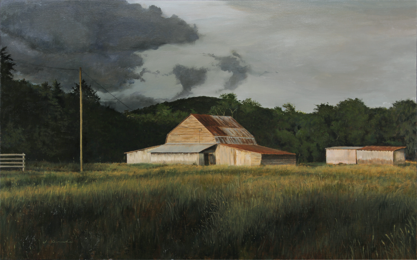 "Storm Clouds Over Boone" will be offered for sale at the Blowing Rock Frameworks & Gallery in June.