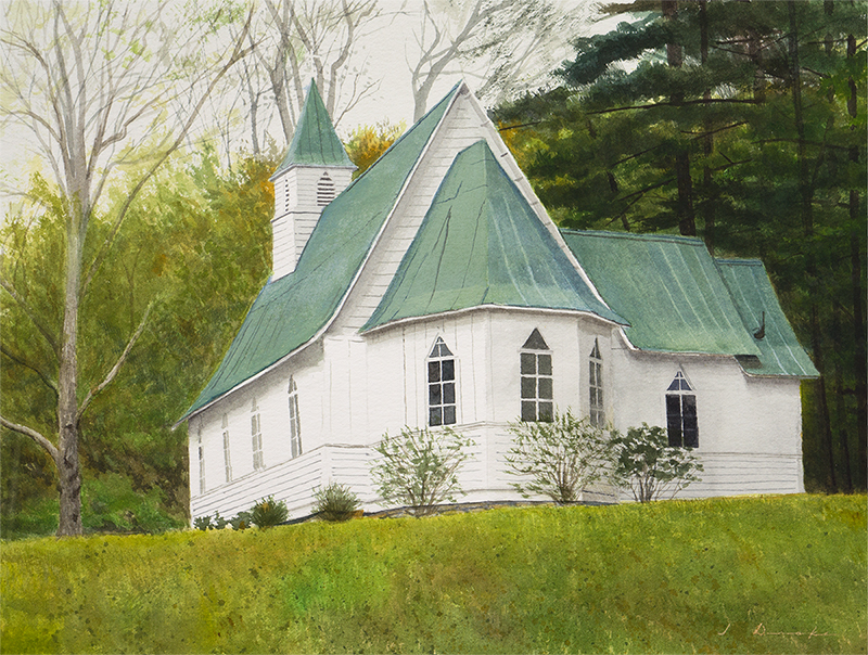 St. John's - watercolor, SOLD