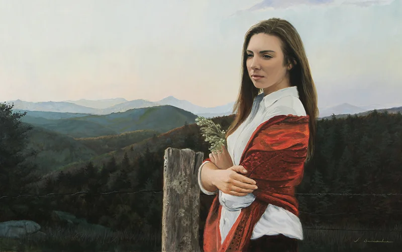Mountain Girl - oil on linen, 30 x 48"