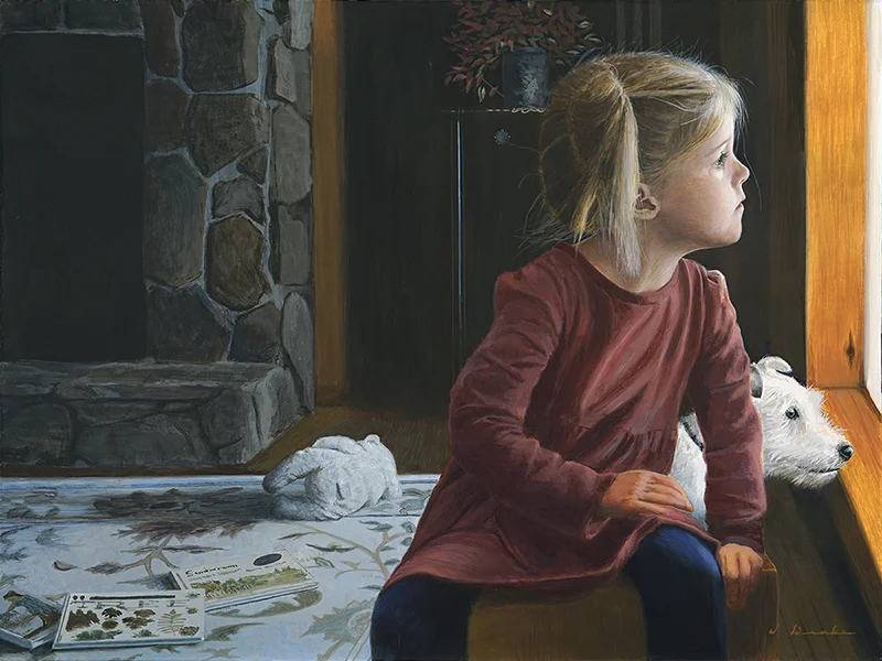 Rainy Days - 18 x 24", egg tempera on panel Sold