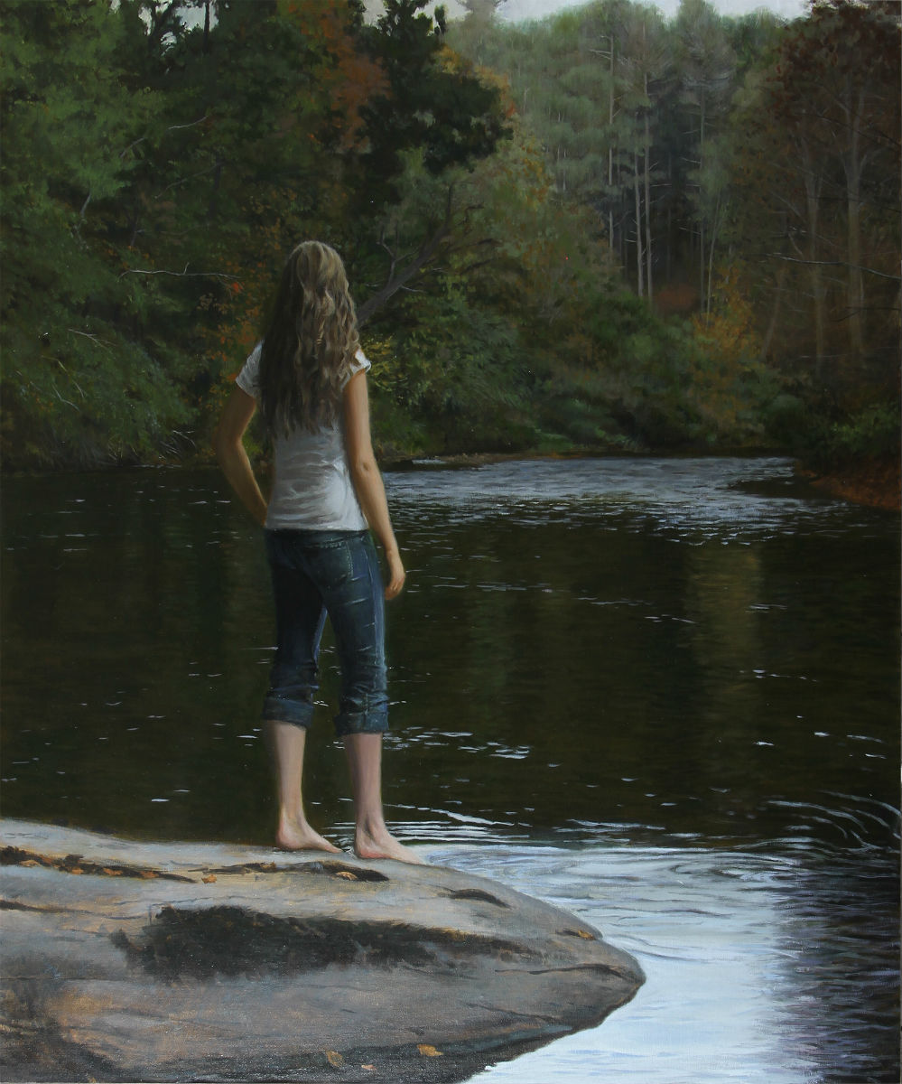 Upstream - oil on linen Sold