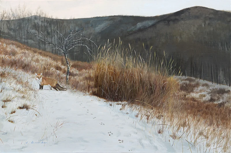 Tracks in the Snow - oil, 16 x 24 Sold