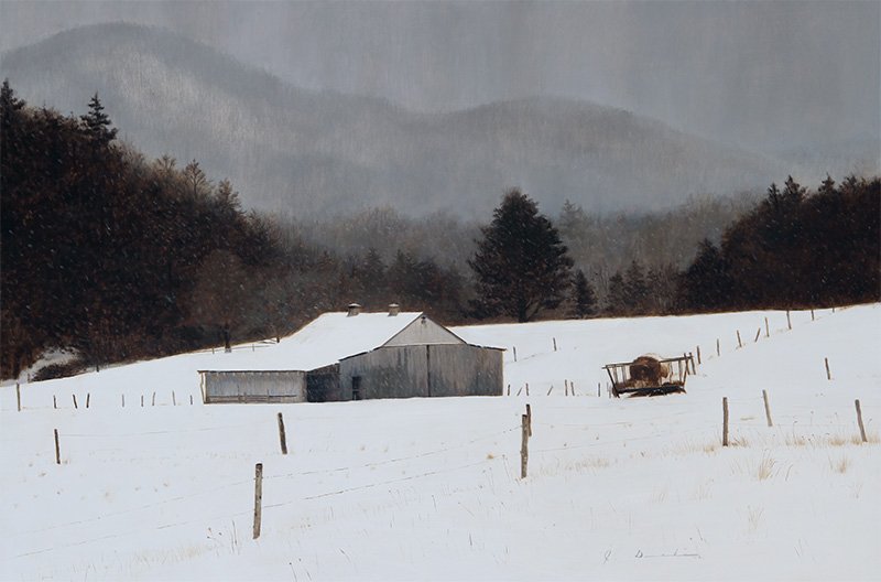 Snow Storm Over Boone – SOLD