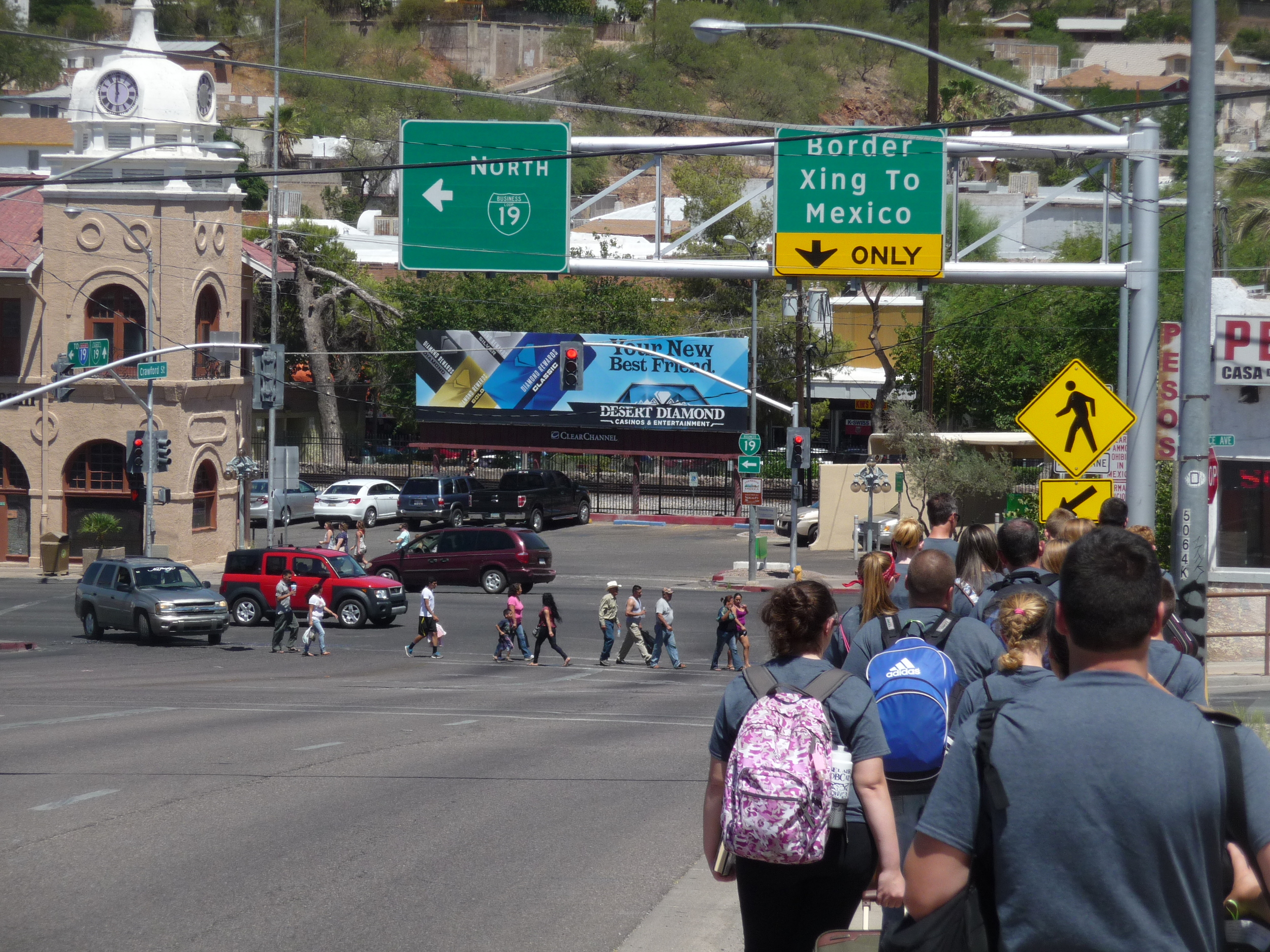 Walking across the Border.