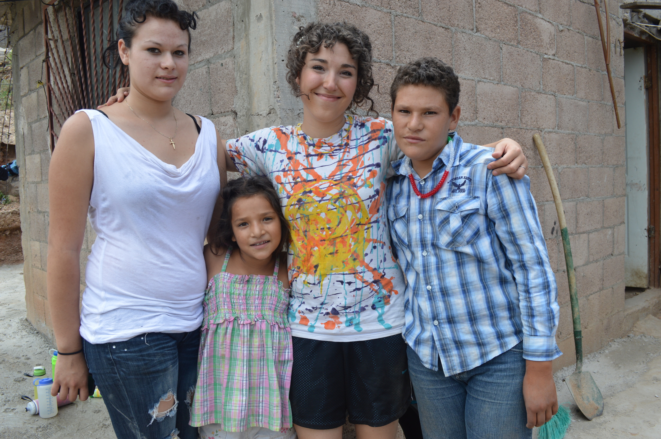 Jaimie Wommack with Mexican friends