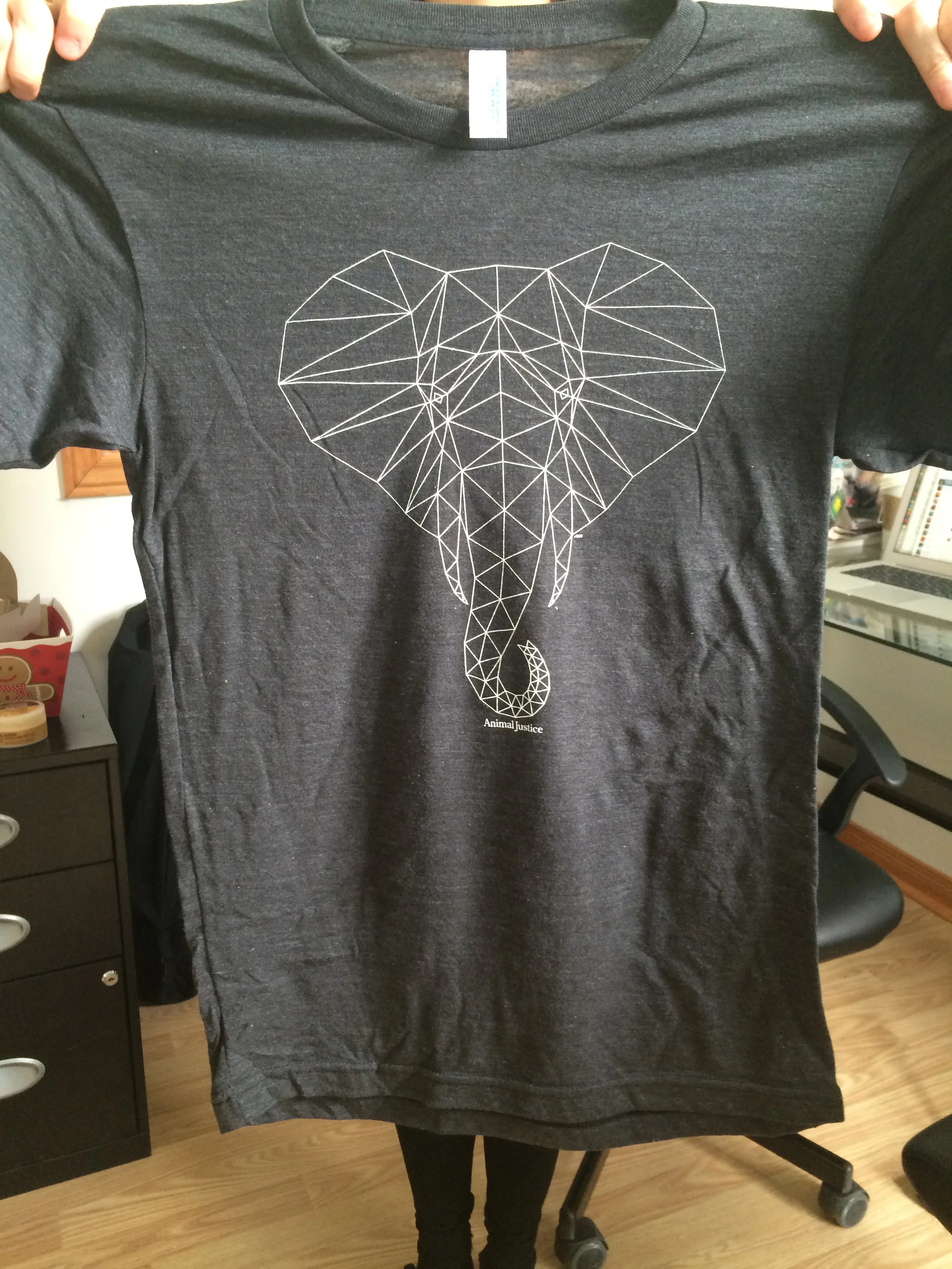 Animal Justice Canada Elephant t-shirt design to raise money for animal charity in Canada.
