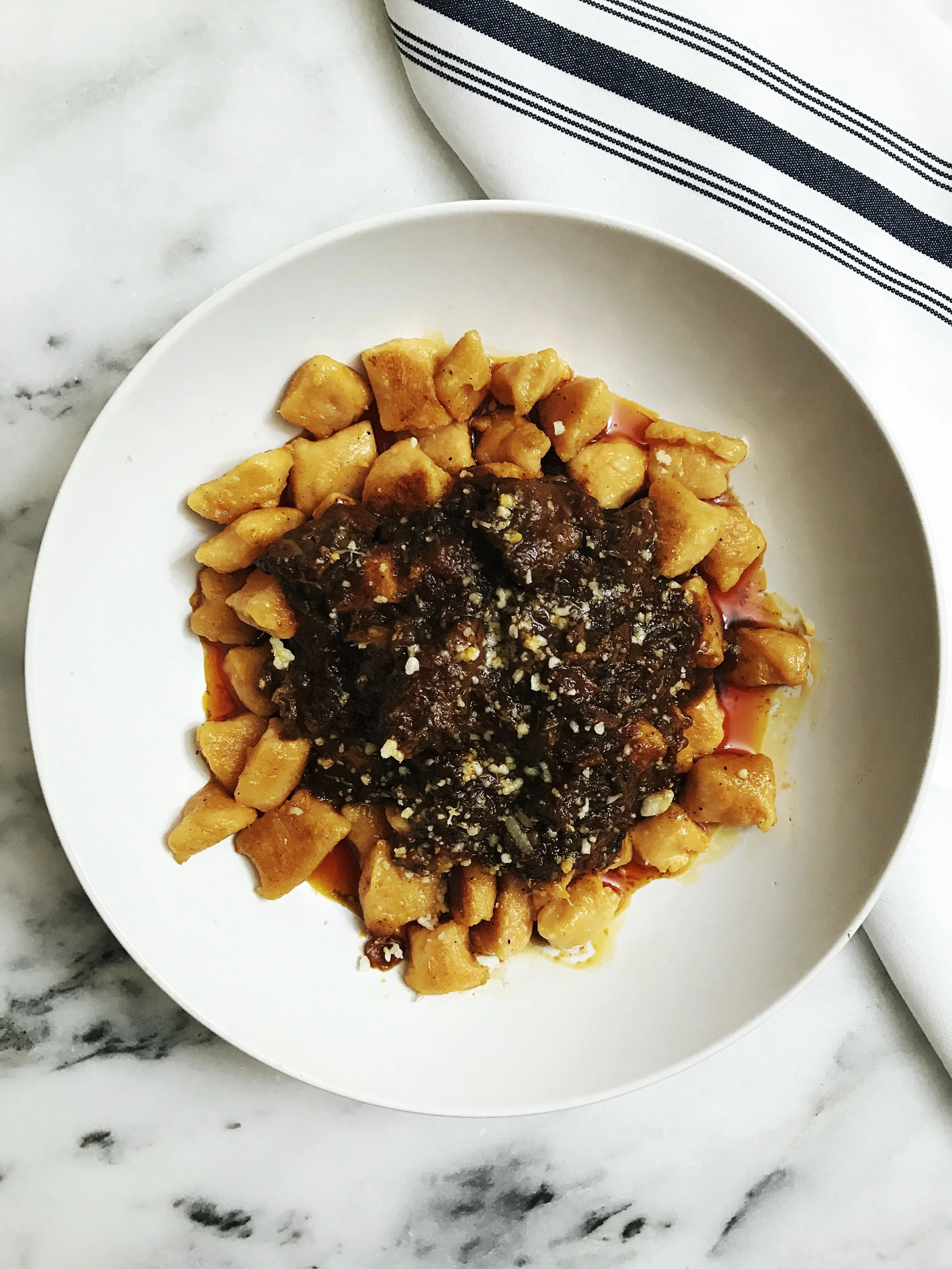 OXTAIL RAGU WITH SWEET POTATO GNOCCHI