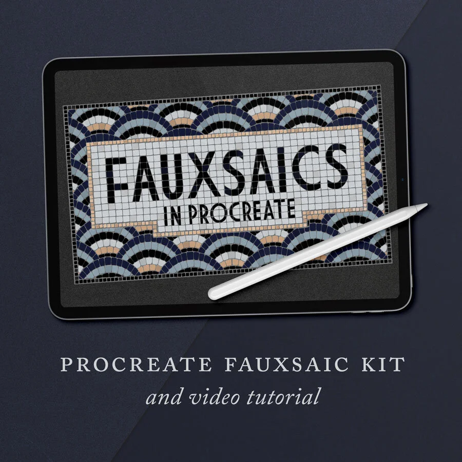 Video Tutorial: Fauxsaics Procreate Brush Kit