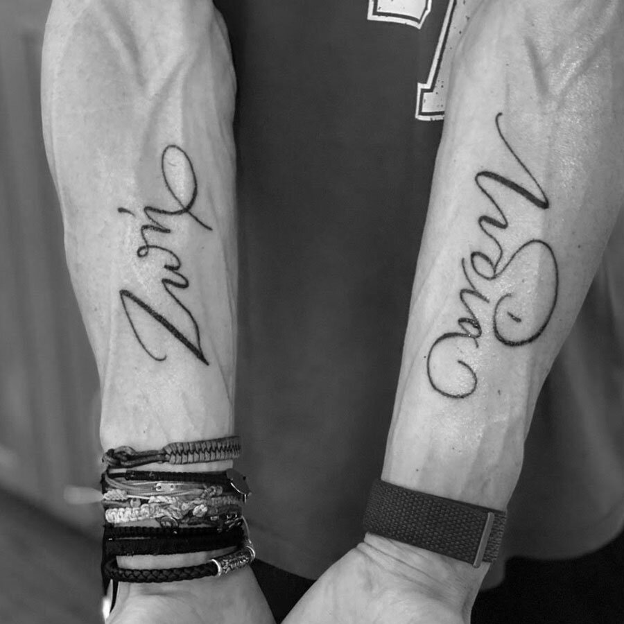 Typographic Tattoos  Ίησοῦς  Jesus written in Greek letters By