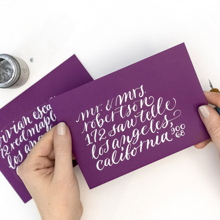 These Hand-Lettered Wedding Envelopes Will Give You Calligraphy