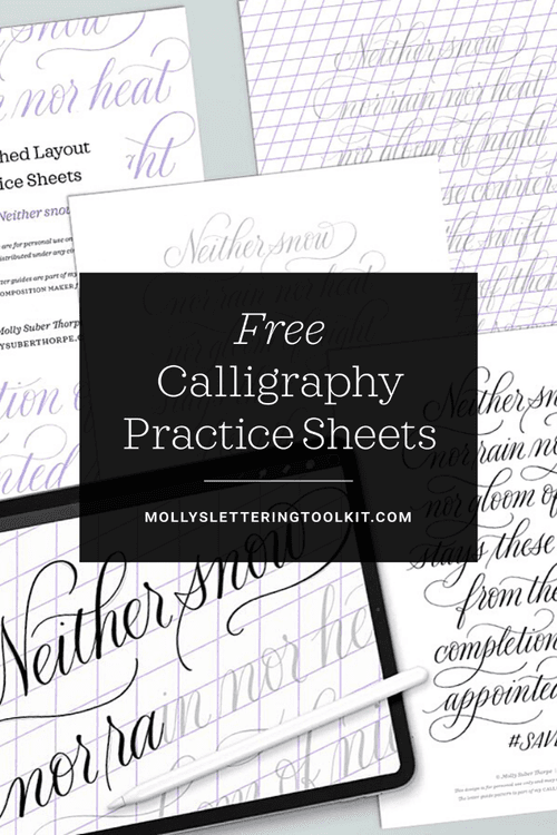 Calligraphy Practice Sheets Printable Free