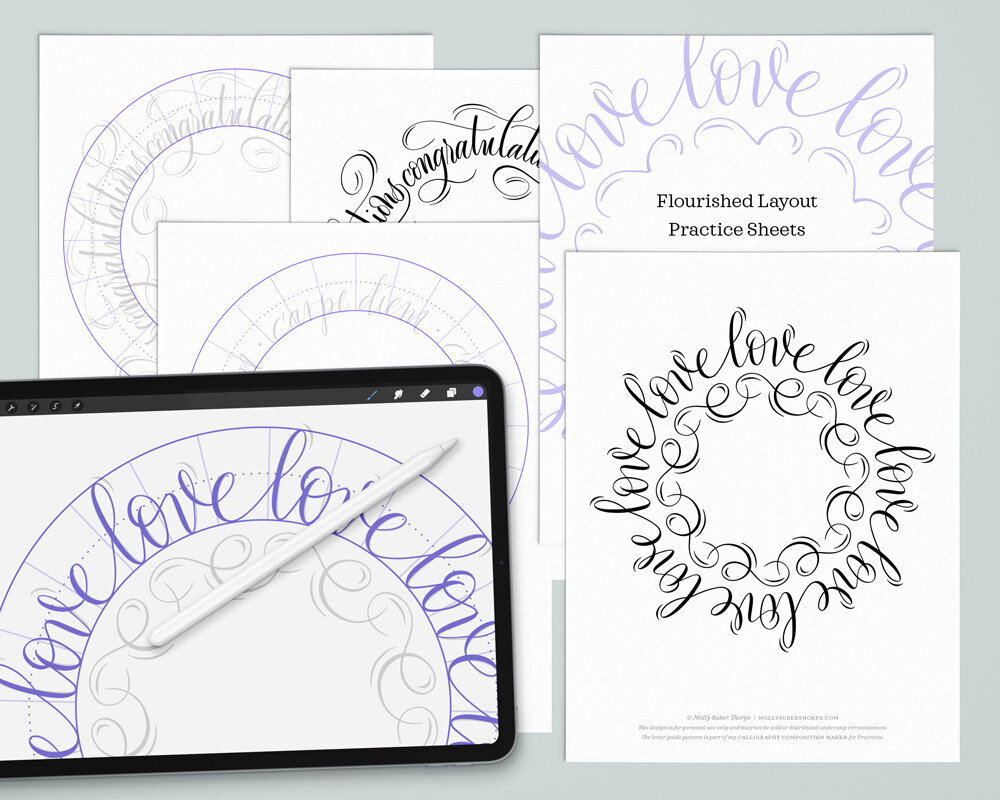 Blank Calligraphy Practice Guide (Printable PDF ) — Amour & Ink