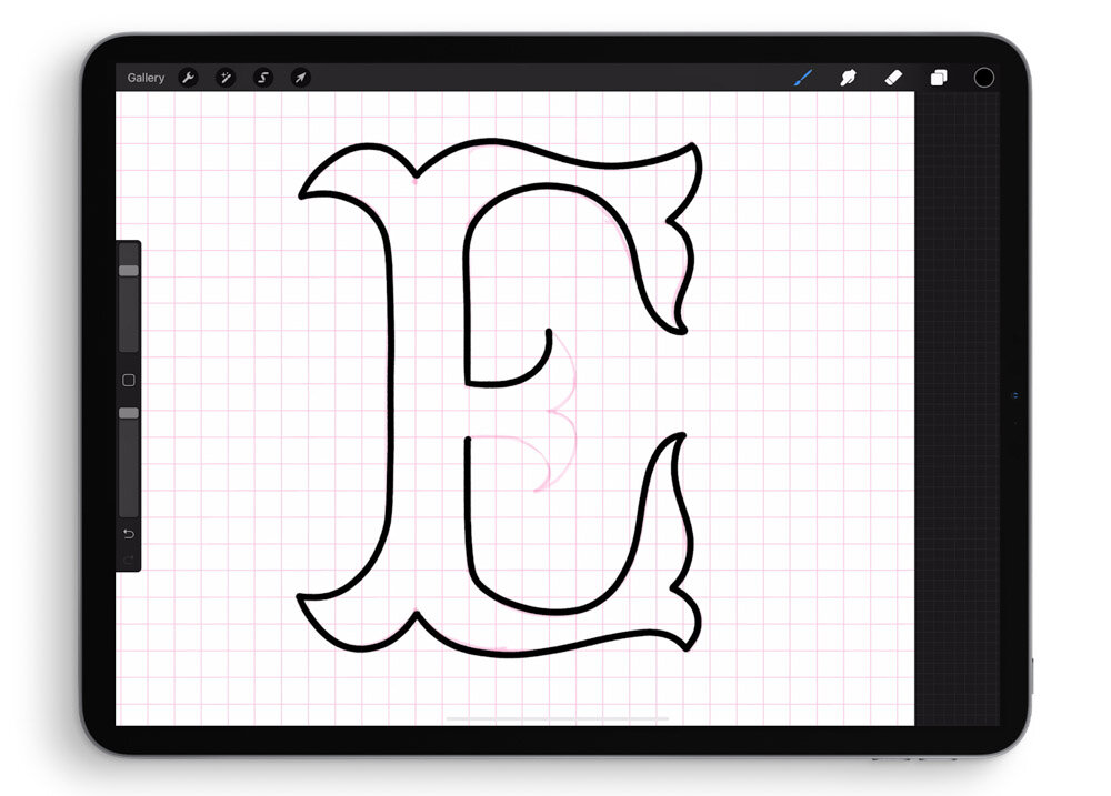 How to Draw 3D Lettering in Procreate — Video Lesson