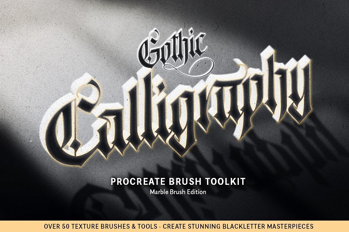 Gothic Calligraphy Procreate Brush Toolkit