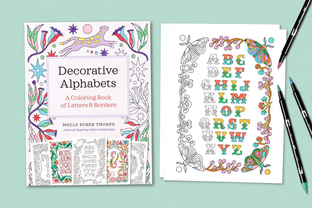 Decorative Alphabets Coloring Book