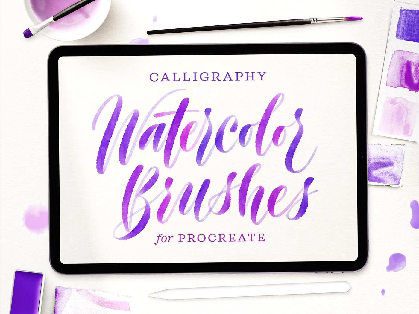 Watercolor Calligraphy Procreate Brush Pack Molly Suber Thorpe