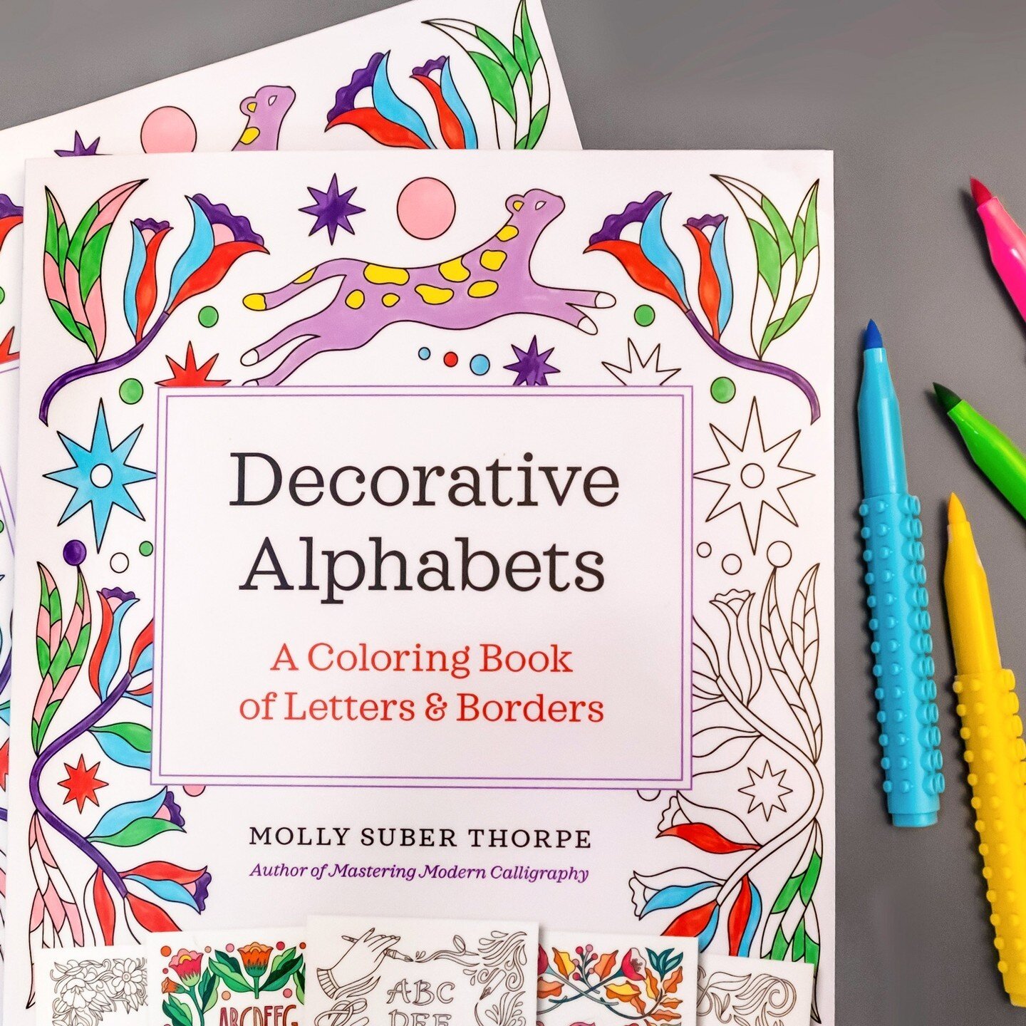Happy Friday!⁠⁠
⁠
When&rsquo;s the last time you made art just for fun?⁠ My fourth book, Decorative Alphabets, was such a joy to create &ndash; not to mention relaxing. Creating the coloring pages was as much a creative outlet as coloring them in!⁠
⁠