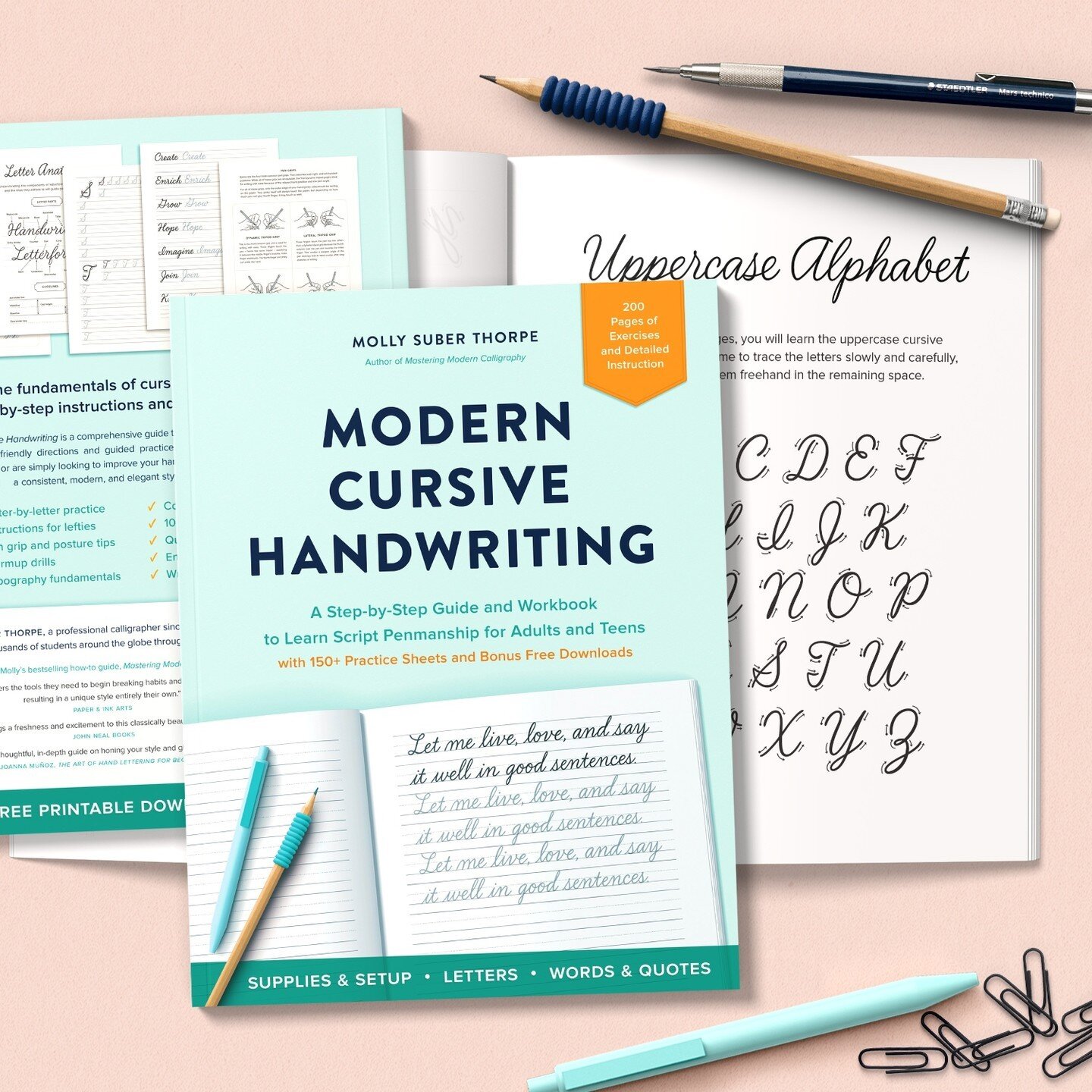 ✨ ɴ ᴇ ᴡ  ʙ ᴏ ᴏ ᴋ ✨ ⁠⁠
⁠⁠
I&rsquo;m so excited to announce the release of Modern Cursive Handwriting: A Step-by-Step Guide and Workbook to Learn Script Penmanship for Adults and Teens⁠.⁠
⁠⁠
Part instructional guide and part workbook, Modern Cursive Ha